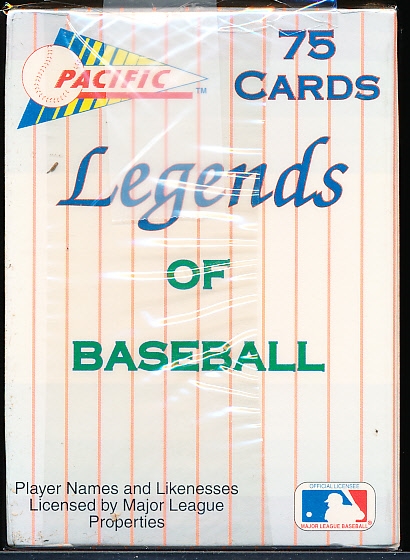 1992 Pacific Legends of Bsbl.- Two 75 Card Cello Sealed Retail Packs