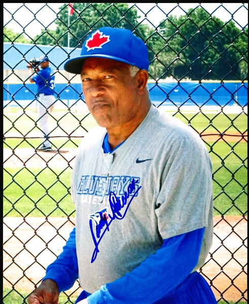 Autographed Sandy Alomar, Sr. Toronto Blue Jays MLB Color 8” x 10” Photo