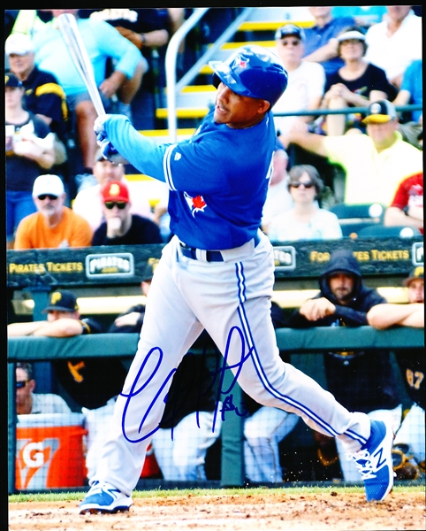 Autographed Ezequeil Carrera Toronto Blue Jays MLB Color 8” x 10” Photo