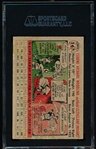 Autographed 1956 Topps Baseball- #163 Gene Woodling, Cleveland- SGC Certified & Encapsulated