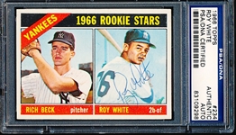 Autographed 1966 Topps Baseball- #234 Roy White, Yankees RC- Signed by Roy White- PSA/ DNA Certified & Encapsulated