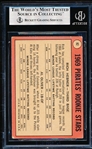 Autographed 1969 Topps Baseball- #82 Al Oliver/ Richie Hebner Signed by Both!- Beckett Certified & Encapsulated