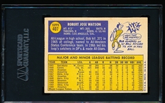 Autographed 1970 Topps Baseball- #407 Bob Watson, Astros- SGC Certified & Encapsulated