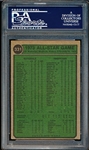 Autographed 1974 Topps Baseball- #331 Fisk/ Bench All Star Catchers- Signed by Both!- PSA/DNA Certified & Encapsulated
