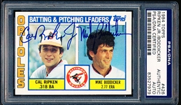 Autographed 1984 Topps Baseball- #426 Cal Ripken Jr/ Mike Boddicker- Signed by Both!- PSA/DNA Certified & Encapsulated