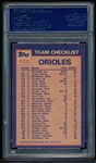 Autographed 1984 Topps Baseball- #426 Cal Ripken Jr/ Mike Boddicker- Signed by Both!- PSA/DNA Certified & Encapsulated