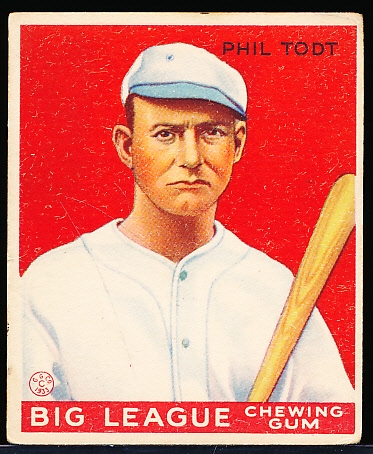 1933 Goudey Baseball- #86 Phil Todt, St. Paul Saints