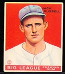 1933 Goudey Baseball- #167 Jack Russell, Washington