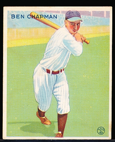 1933 Goudey Baseball- #191 Ben Chapman, Yankees