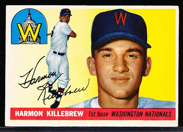 1955 Topps Baseball- #124 Harmon Killebrew RC, Washington
