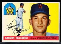 1955 Topps Baseball- #124 Harmon Killebrew RC, Washington