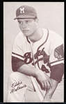 1962 Stat Back Baseball Exhibit- Eddie Mathews