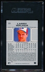1990 Leaf Baseball- #325 Larry Walker, Expos RC- SGC 9 (MT)