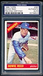 Autographed 1966 Topps Baseball- #387 Howie Reed, Dodgers- PSA/DNA Certified & Encapsulated