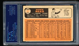 Autographed 1966 Topps Baseball- #387 Howie Reed, Dodgers- PSA/DNA Certified & Encapsulated