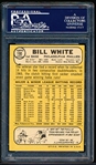 Autographed 1968 Topps Baseball- #190 Bill White, Phillies- PSA/DNA Certified & Encapsulated