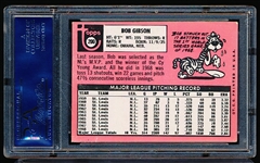 Autographed 1969 Topps Baseball- #200 Bob Gibson, Cards- PSA/DNA Certified & Encapsulated