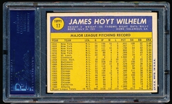 Autographed 1970 Topps Baseball- #17 Hoyt Wilhelm, Braves- PSA/DNA Certified & Encapsulated
