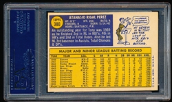Autographed 1970 Topps Baseball- #380 Tony Perez, Reds- PSA/DNA Certified & Encapsulated