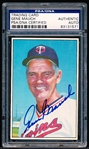 Autographed 1977 Minnesota Twins Team Issue- #11 Gene Mauch- PSA/ DNA Certified & Encapsulated