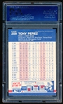 Autographed 1987 Fleer Baseball- #209 Tony Perez, Reds- PSA/ DNA Certified & Encapsulated