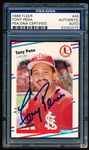 Autographed 1988 Fleer Baseball- #45 Tony Pena, Cardinals- PSA/ DNA Certified & Encapsulated