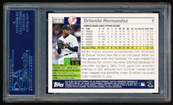 Autographed 2005 Topps Bb- #122 Orlando Hernandez, Yankees- PSA/ DNA Certified & Encapsulated
