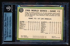 Autographed 1967 Topps Bb- #152 Jim Palmer World Series- Beckett Certified & Encapsulated