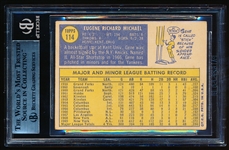 Autographed 1970 Topps Bb- #114 Gene Michael, Yankees- Beckett Certified & Encapsulated