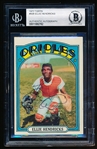 Autographed 1972 Topps Bb- #508 Ellie Hendricks, Orioles- Beckett Certified & Encapsulated