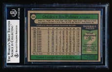 Autographed 1979 Topps Bb- #340 Jim Palmer, Orioles- Beckett Certified & Encapsulated