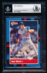Autographed 1988 Donruss Bb- #263 Bob Welch, Dodgers- Beckett Certified & Encapsulated