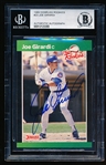 Autographed 1989 Donruss Bb “The Rookies”- #23 Joe Girardi- Beckett Certified & Encapsulated
