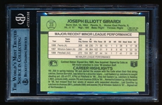 Autographed 1989 Donruss Bb “The Rookies”- #23 Joe Girardi- Beckett Certified & Encapsulated