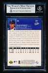 Autographed 2006 Upper Deck Bb- #135 Zack Greinke, KC- Beckett Certified & Encapsulated