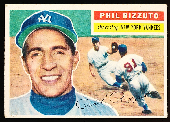 1956 Topps Bb- #113 Phil Rizzuto, Yankees- Gray Back