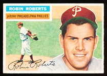 1956 Topps Bb- #180 Robin Roberts, Phillies- White Back