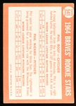 1964 Topps Bb- #541 Phil Niekro RC- Hi#