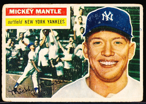 1956 Topps Bb- #135 Mickey Mantle, Yankees