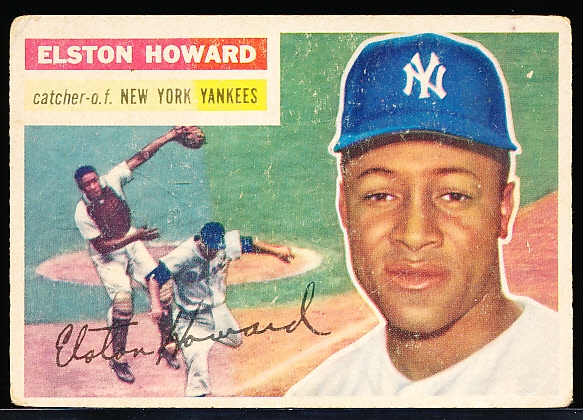 1956 Topps Bb- #208 Elston Howard, Yankees