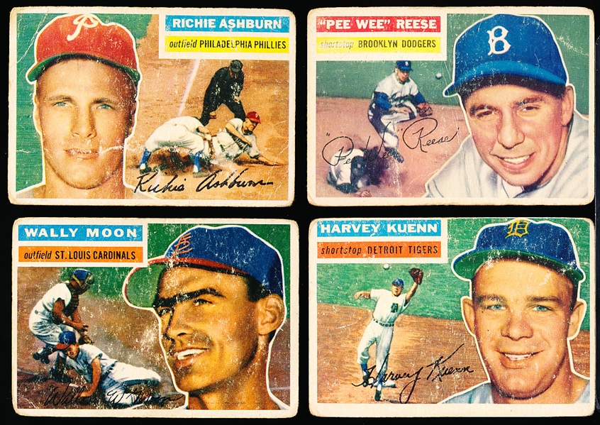 1956 Topps Bb- 4 Diff- gray backs