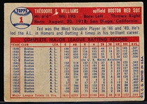 1957 Topps Bb- #1 Ted Williams, Red Sox