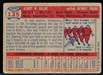 1957 Topps Bb- #125 Al Kaline, Tigers