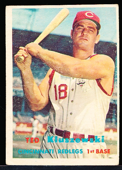 1957 Topps Bb- #165 Ted Kluszewski, Reds