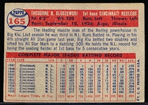 1957 Topps Bb- #165 Ted Kluszewski, Reds