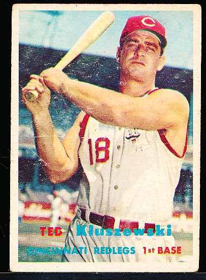 1957 Topps Bb- #165 Ted Kluszewski, Reds