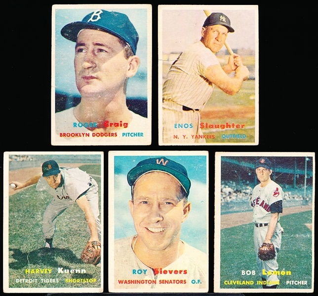 1957 Topps Bb- 5 Diff