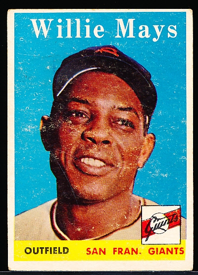 1958 Topps Bb- #5 Willie Mays, Giants