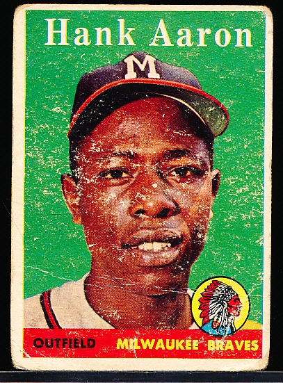 1958 Topps Bb- #30 Hank Aaron, Braves