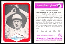 1975/76 Great Plains Greats- #16 Grover Cleveland Alexander- 30 cards